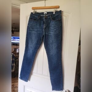 LOFT Skinny Jeans Size 12 Dark Wash Stretch Denim Mid Rise